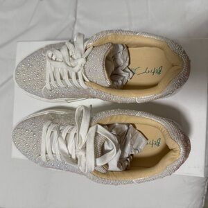 Betsey Johnson Sparkling White Sneakers